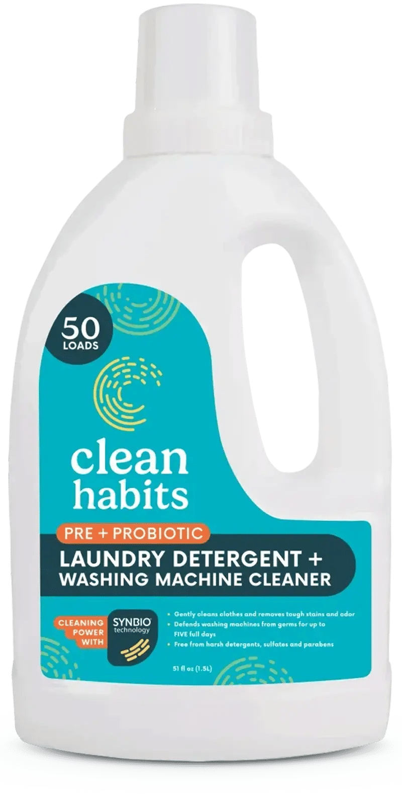 Pre + Probiotic Laundry Detergent + Washing Machine Cleaner